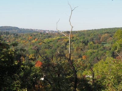 Výhledy od kostela svatého Matěje do Šáreckého údolí.